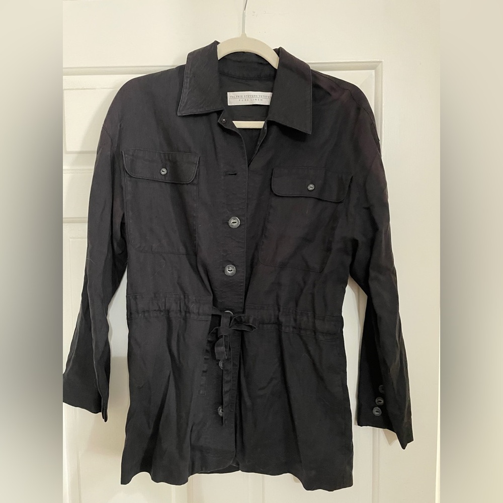 Black 100% Pure Linen Jacket